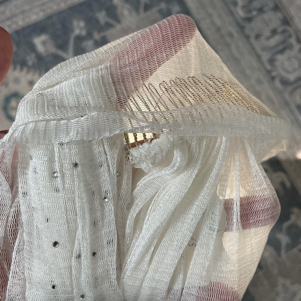 100% pure silk rhinestone veil - Picture 4 of 5